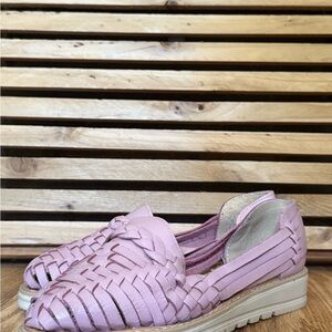 Pink Woven Women's Loafers